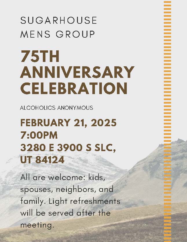 Featured image for “Sugarhouse Mens Group – 75th Anniversary”